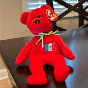 Ty Plush Bear with Flag Patch